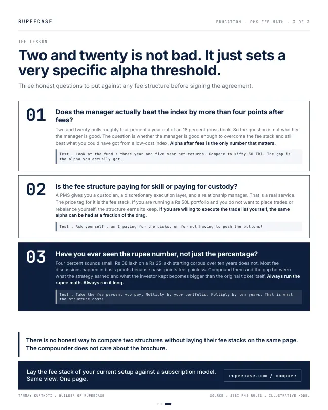Card 3 of 3, lesson: PMS 2 and 20: the rupee math