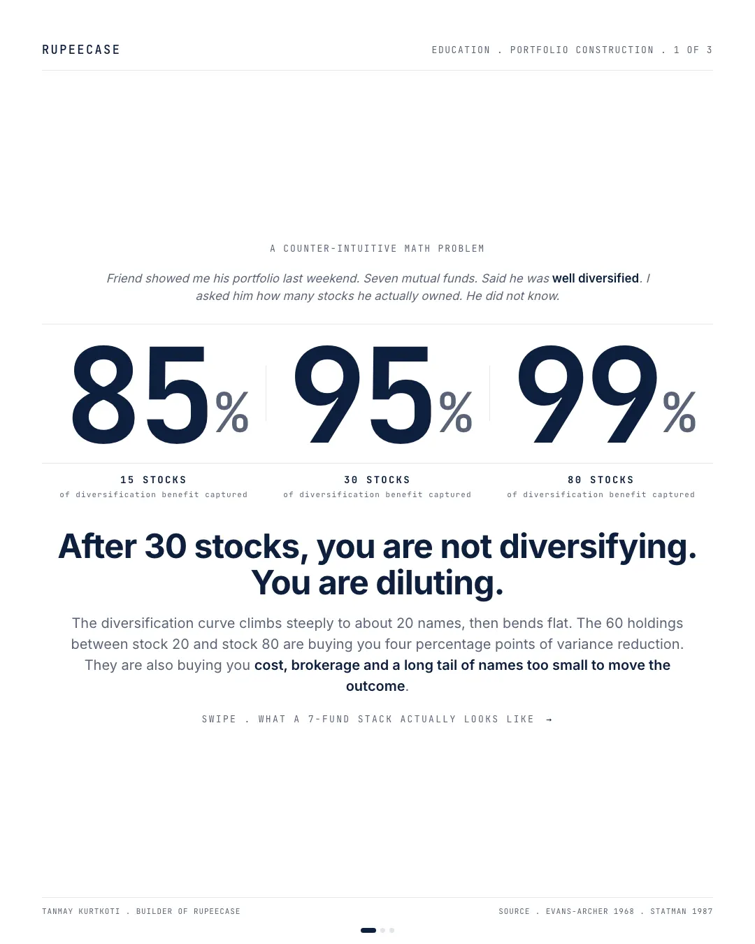 How many stocks do you actually own, the hook card