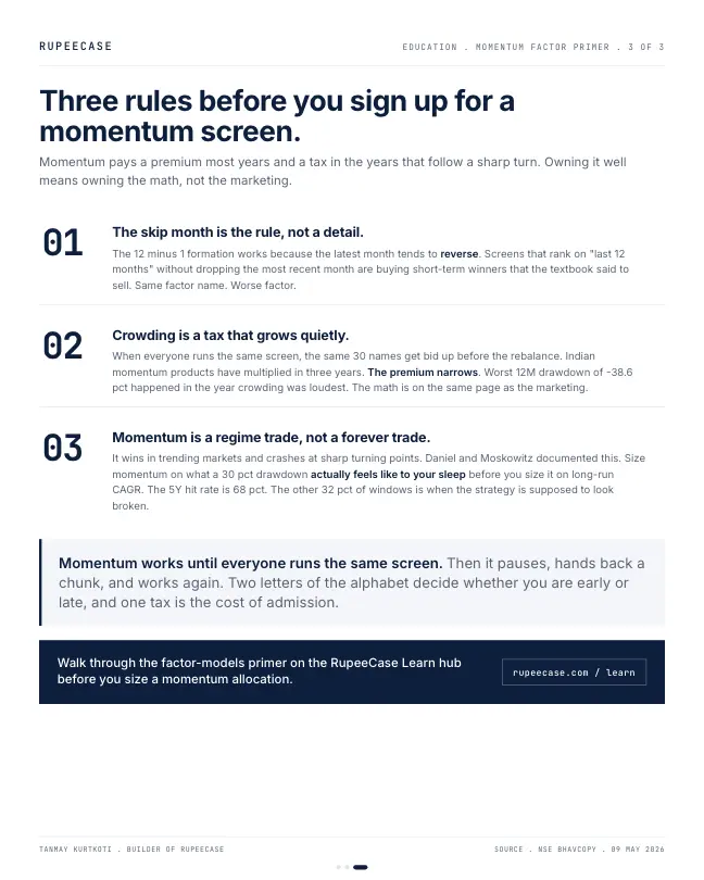 Card 3 of 3, lesson: Momentum factor primer