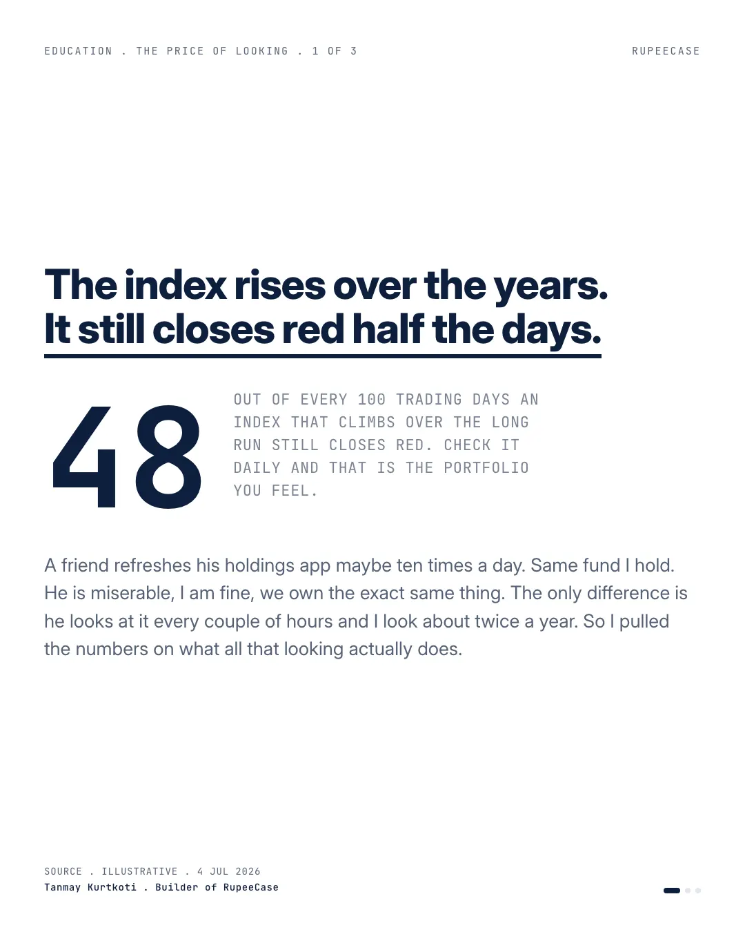 Myopic loss aversion: the price of looking, the hook card