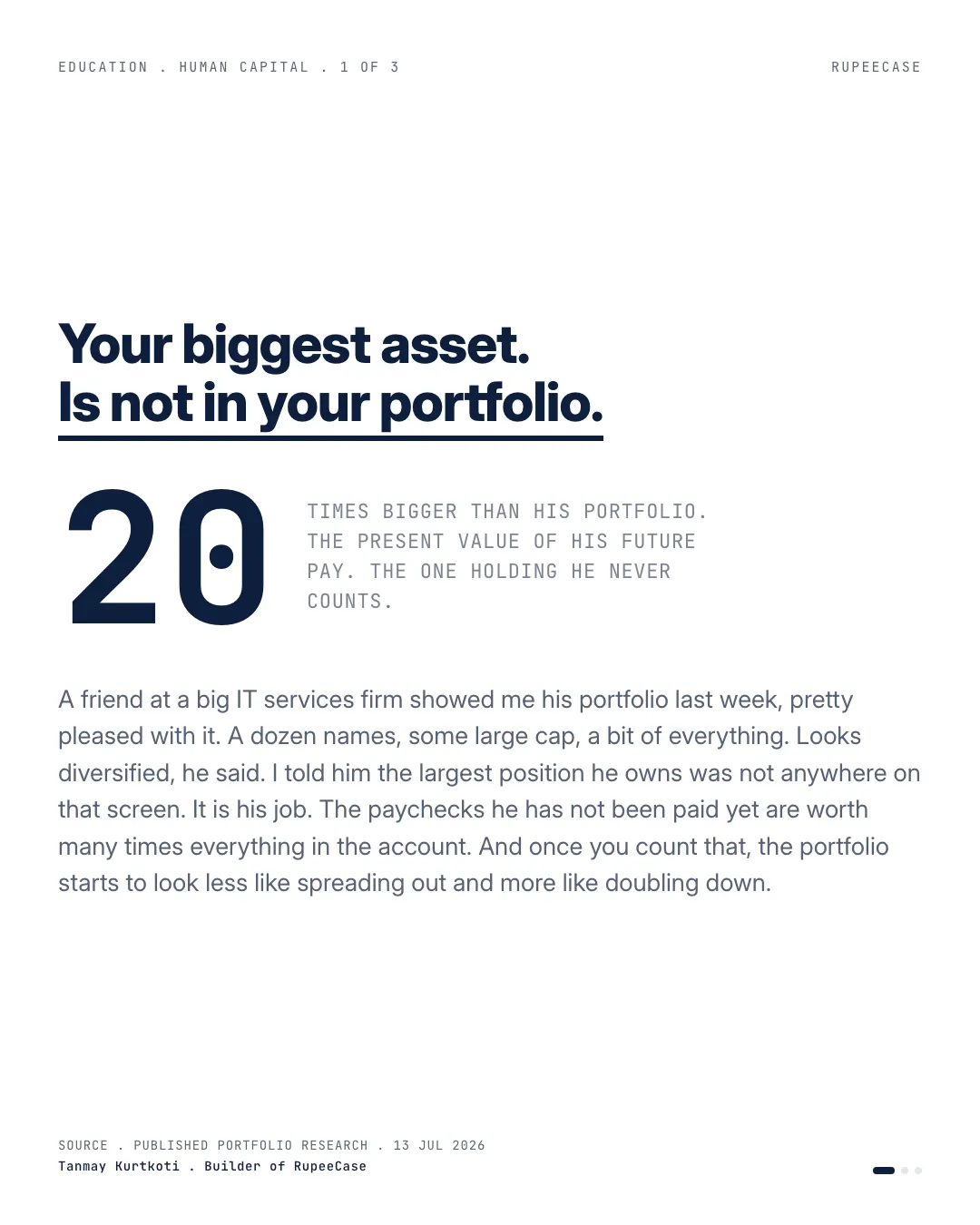 Your biggest asset is not in your portfolio, the hook card