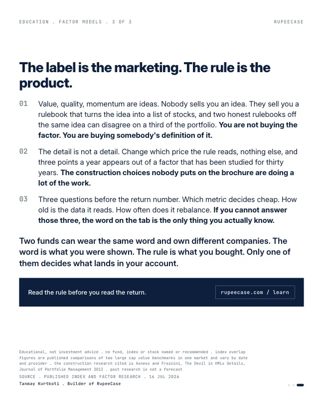 Card 3 of 3, lesson: Which value? The rule is the product