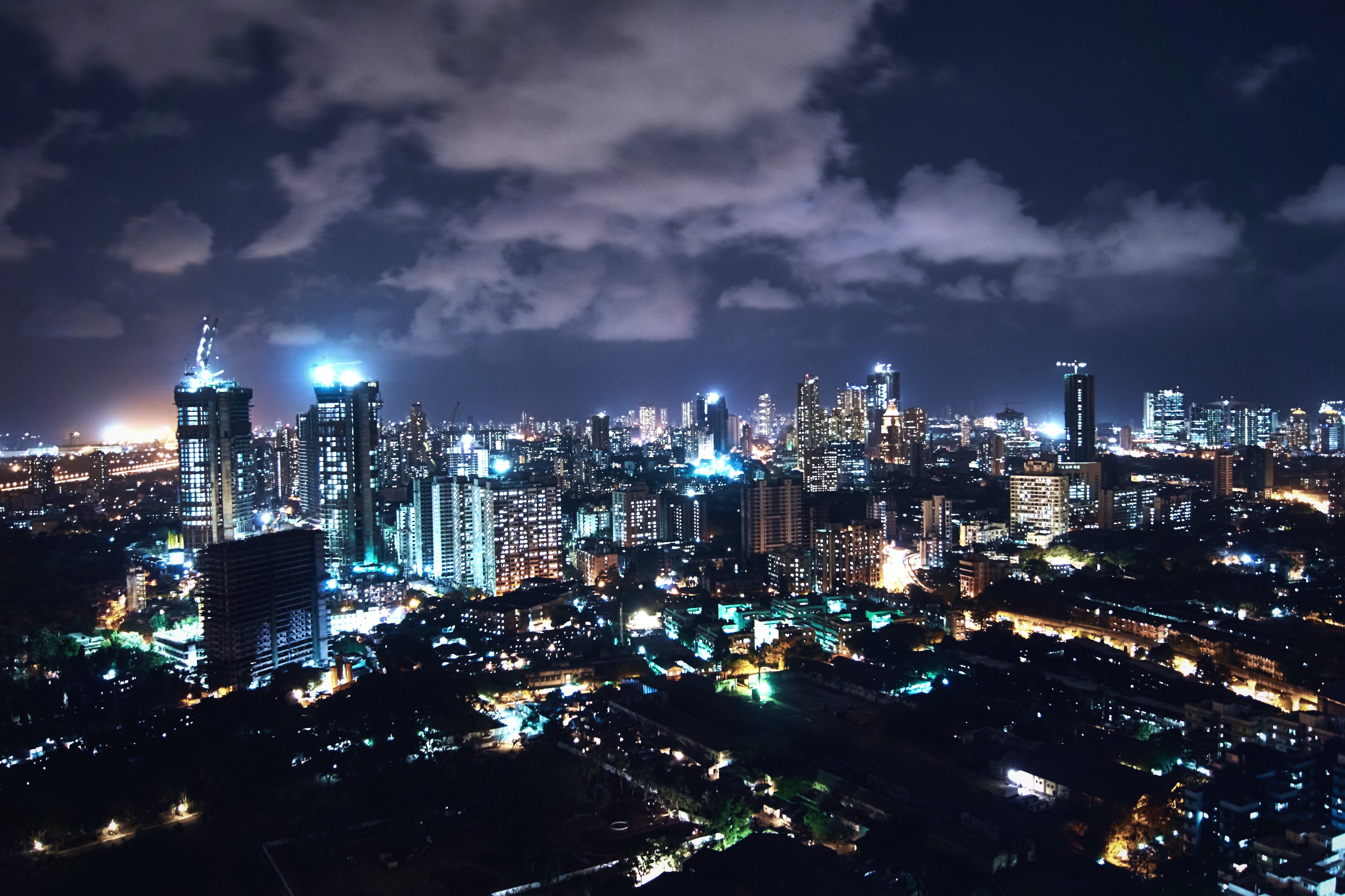 The Mumbai skyline at night